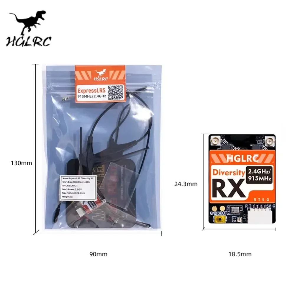 Receptor HGLRC Dualband RX Exp - Fpv Drone Antenna avaliação e preço