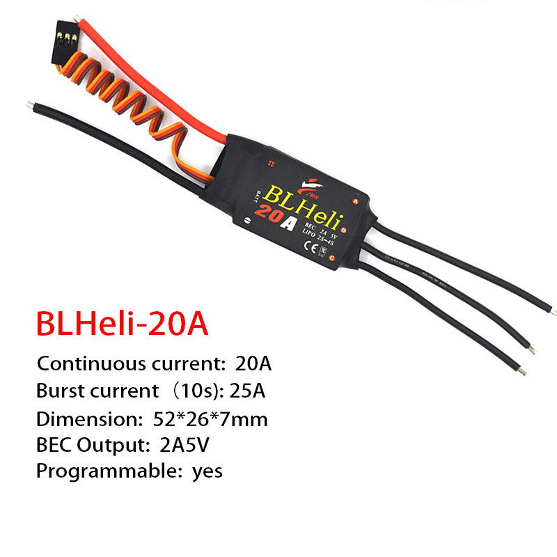1-3 pces sem escova esc blheli - Fpv Drone Esc avaliação e preço