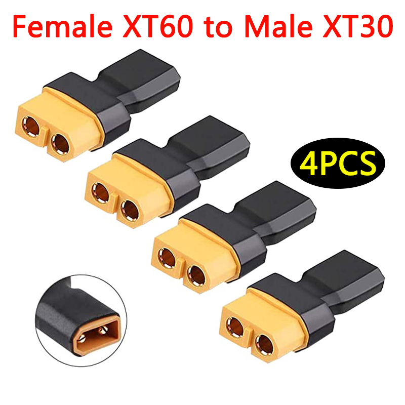 4 pçs xt60 para xt30 plug fême - Fpv Drone Charger avaliação e preço